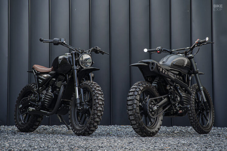 Custom Triumph Scrambler 400 X and Speed 400 by K-Speed