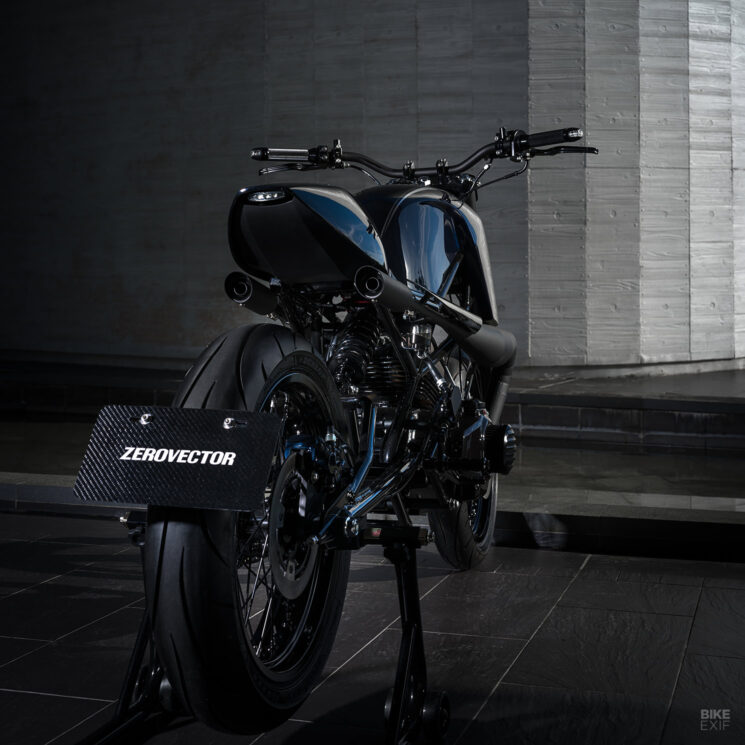 Custom Suzuki 125 two-stroke street tracker