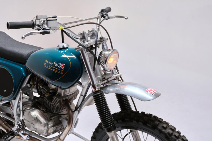 Vintage motocross bike built by Frontwheel Motors