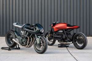 Honda CB750 Nighthawk café racer and BMW K100 by Auto Fabrica
